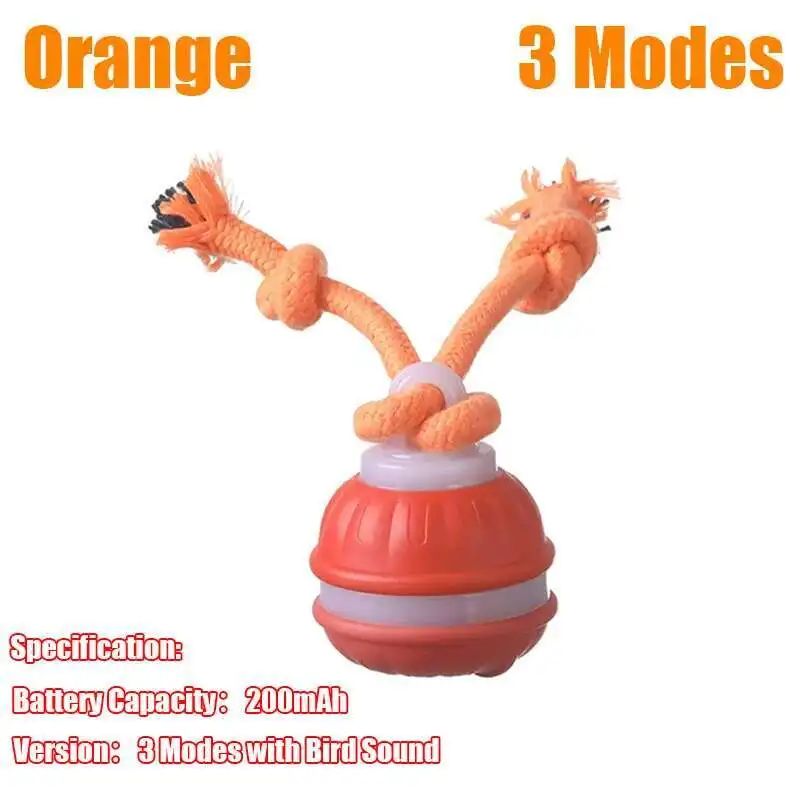Interactive Dog Toys Smart Rolling Ball With Rope Motion