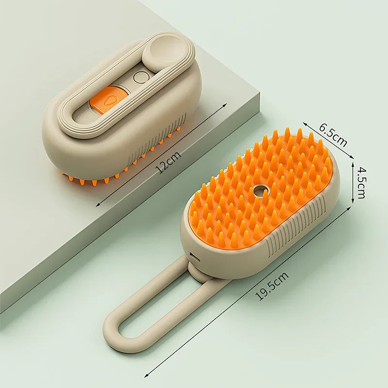 3-in-1 Steam Brush Cat Comb – Groom, Clean & Massage