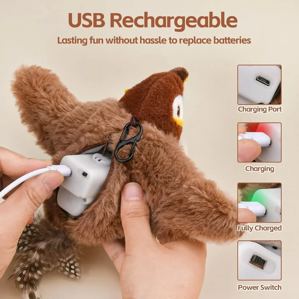 Interactive Chirping Flapping Bird Toy
