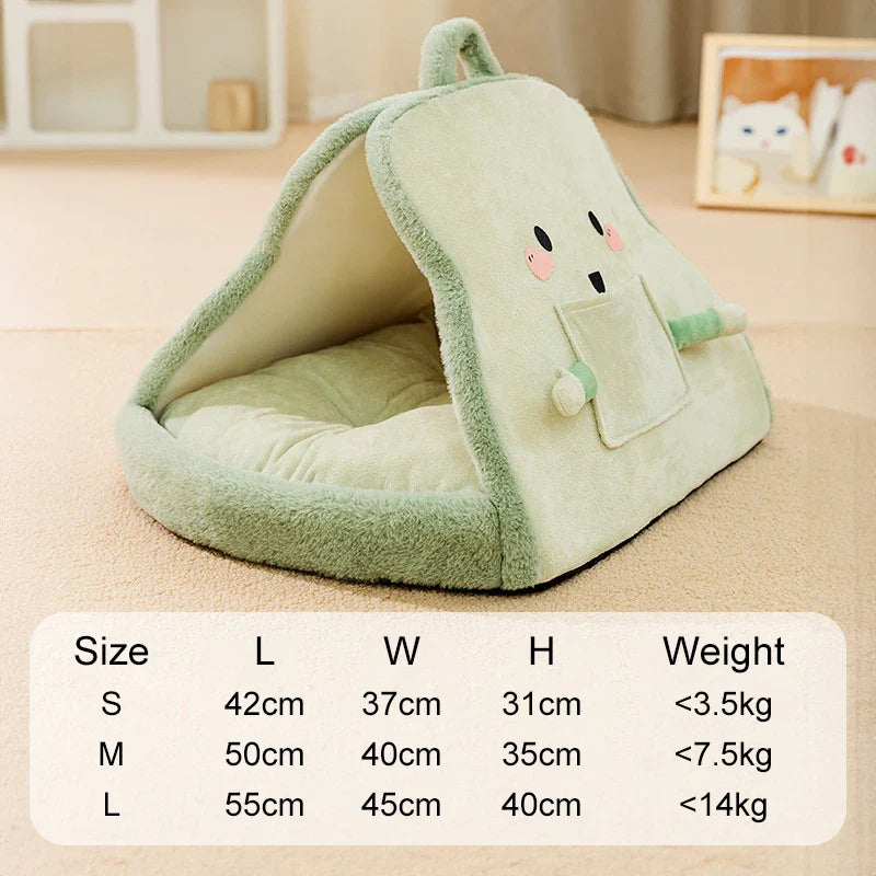 Cozy Bread-Shaped Cat House – Warm, Comfy & Perfect for Winter!
