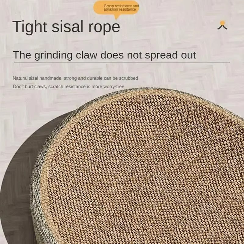 2 in 1 Oval Sisal Cat Scratcher Bed