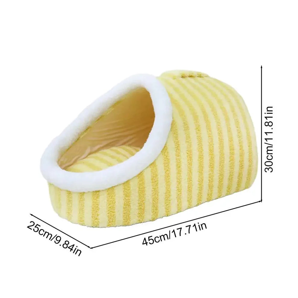 Cozy Slipper Cat Cave – Covered Hideaway Bed for Indoor Cats
