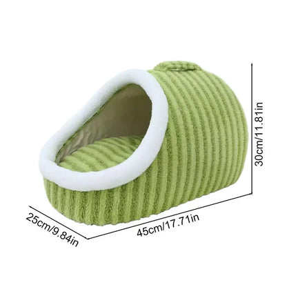 Cozy Slipper Cat Cave – Covered Hideaway Bed for Indoor Cats