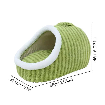 Cozy Slipper Cat Cave – Covered Hideaway Bed for Indoor Cats