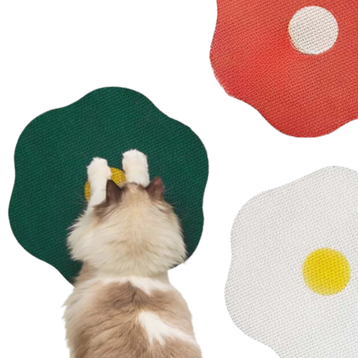 Wall-Mounted Floral Cat Scratcher – Durable & Eco-Friendly