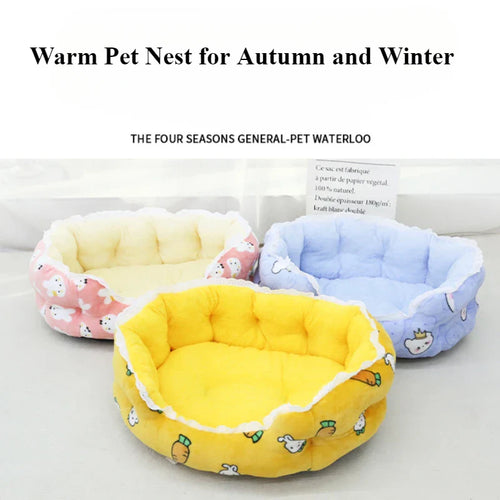 Super Soft Hairy Pet Bed – Warm Sofa for Cats & Small Dogs