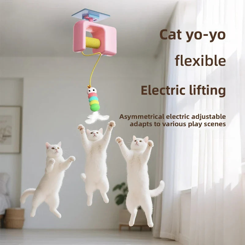 Smart Hanging Door Electric Cat Toy Auto Swing Feather Interactive Self-play Kitten Teaser