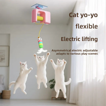 Smart Hanging Door Electric Cat Toy Auto Swing Feather Interactive Self-play Kitten Teaser
