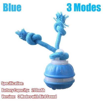 Interactive Dog Toys Smart Rolling Ball With Rope Motion