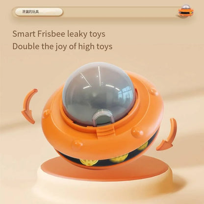 Spaceship Cat Turntable Toy – Interactive Treat Dispenser & Teaser