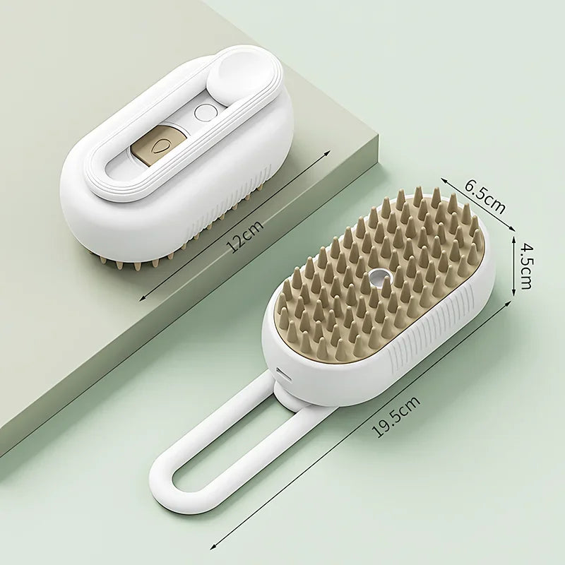 3-in-1 Steam Brush Cat Comb – Groom, Clean & Massage