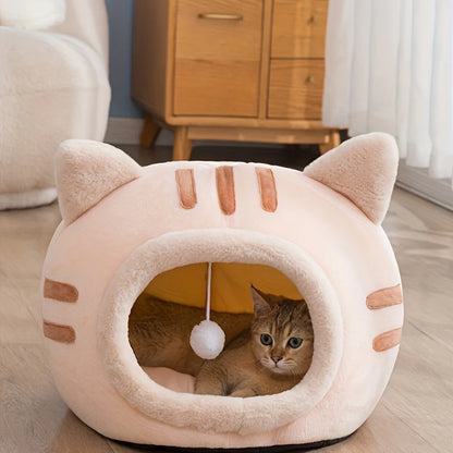 Whisker Haven Cat Bed – Cozy, Non-Slip, All-Season Comfort!
