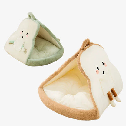 Cozy Bread-Shaped Cat House – Warm, Comfy & Perfect for Winter!
