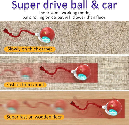 Interactive Cat Toys Ball for Indoor Cats Fast Rolling on Carpet