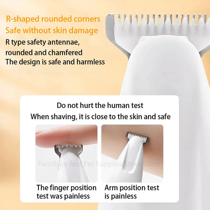 Dog Paw Trimmer with LED Light – Waterproof Grooming Clippers