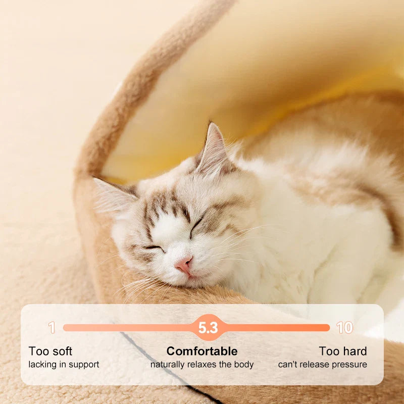 Cozy Bread-Shaped Cat House – Warm, Comfy & Perfect for Winter!