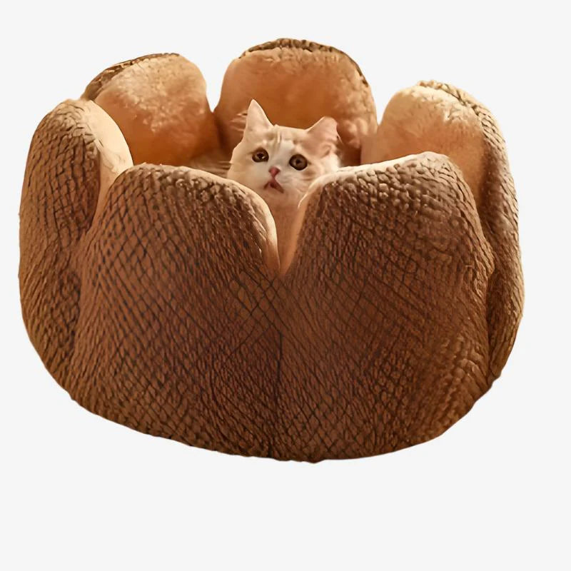 Charming Petal Cat & Dog Bed – Soft, Warm, and Cozy!