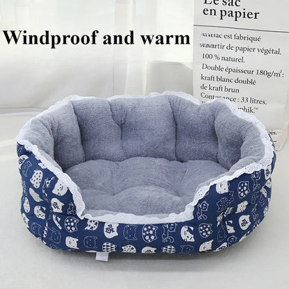 Super Soft Hairy Pet Bed – Warm Sofa for Cats & Small Dogs