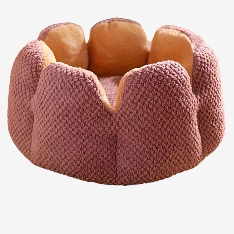 Charming Petal Cat & Dog Bed – Soft, Warm, and Cozy!