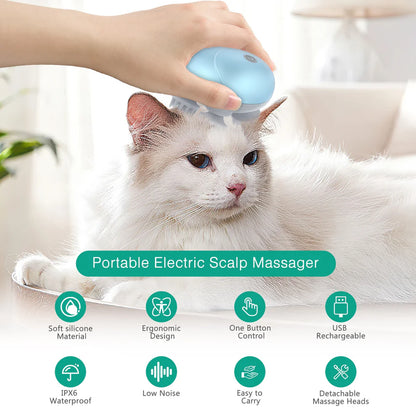 ORIA Electric Cat Massager – Handheld for Relaxation & Hair Growth