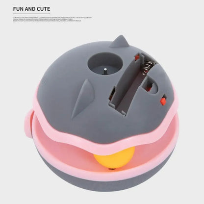 Interactive Cat Tumbler Toy with Bell – Spinning Roller Track & Teasing Stick