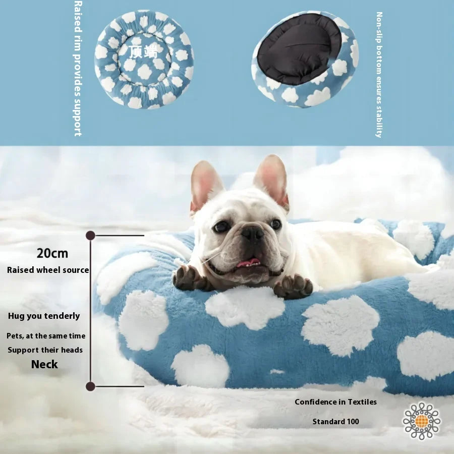 Round Pet Bed – All-Season Comfort for Cats & Dogs