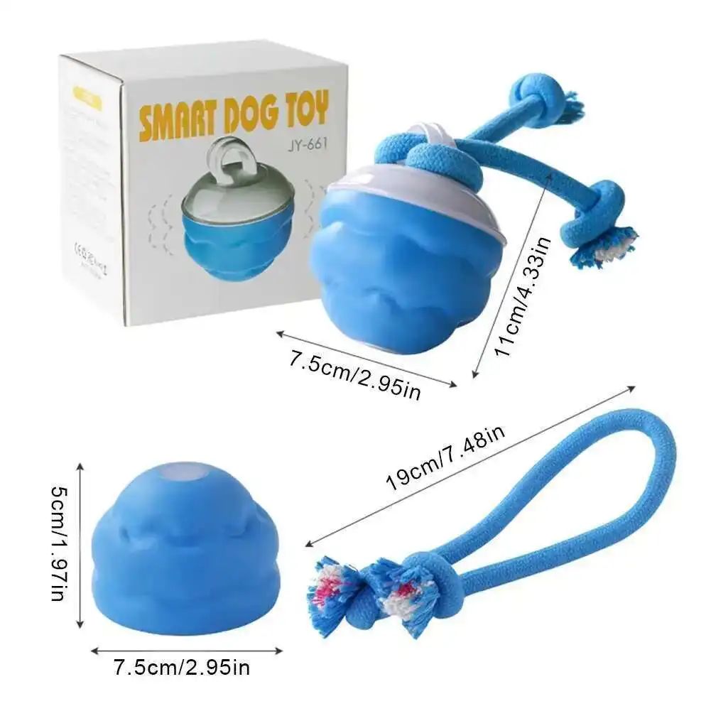 Interactive Dog Toys Smart Rolling Ball With Rope Motion