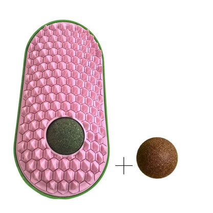 Catnip Wall Ball & Self-Groomer – Fun, Lickable Toy & Face Scraper!
