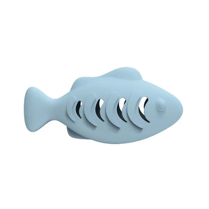 Silicone Fish Cat Chew Toy – Treat Dispenser & Dental Care