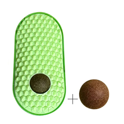 Catnip Wall Ball & Self-Groomer – Fun, Lickable Toy & Face Scraper!
