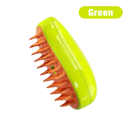 3-in-1 Steamy Pet Brush – Groom, Detangle & Soothe with Steam