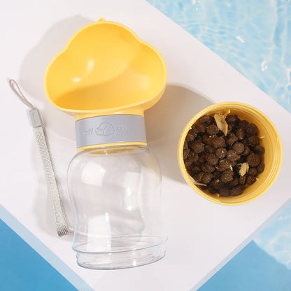 2-in-1 Portable Pet Feeder Cup Water & Food on the Go!