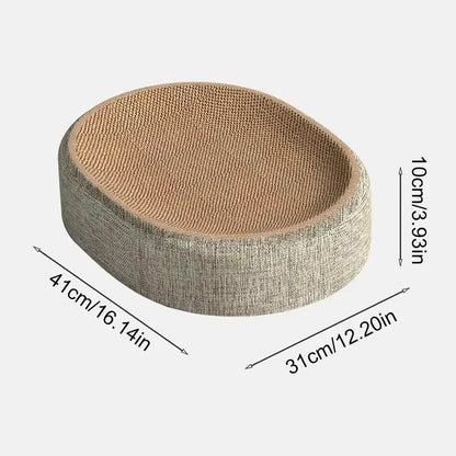 2 in 1 Oval Sisal Cat Scratcher Bed