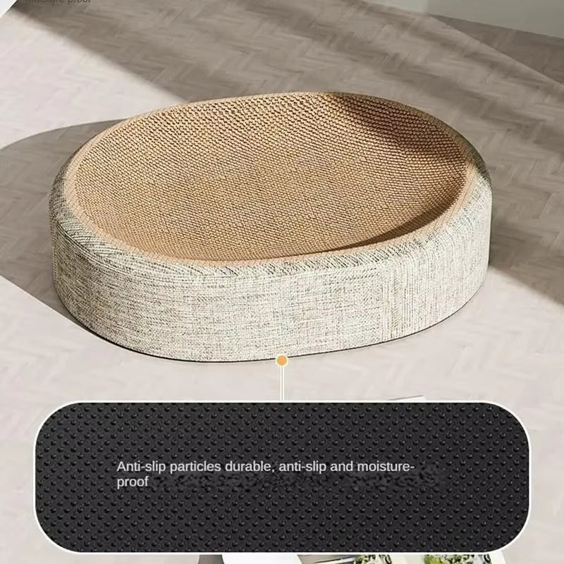 2 in 1 Oval Sisal Cat Scratcher Bed