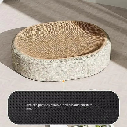 2 in 1 Oval Sisal Cat Scratcher Bed